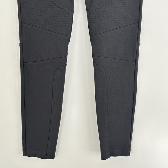 Vince Moto Slim Fit Ponte Pants Womens 6 Charcoal Sleek *Flaw City Stretch - Picture 3 of 10